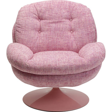 KARE Design Cosy Swivel Armchair Pink 70669 86x84x89 cm
