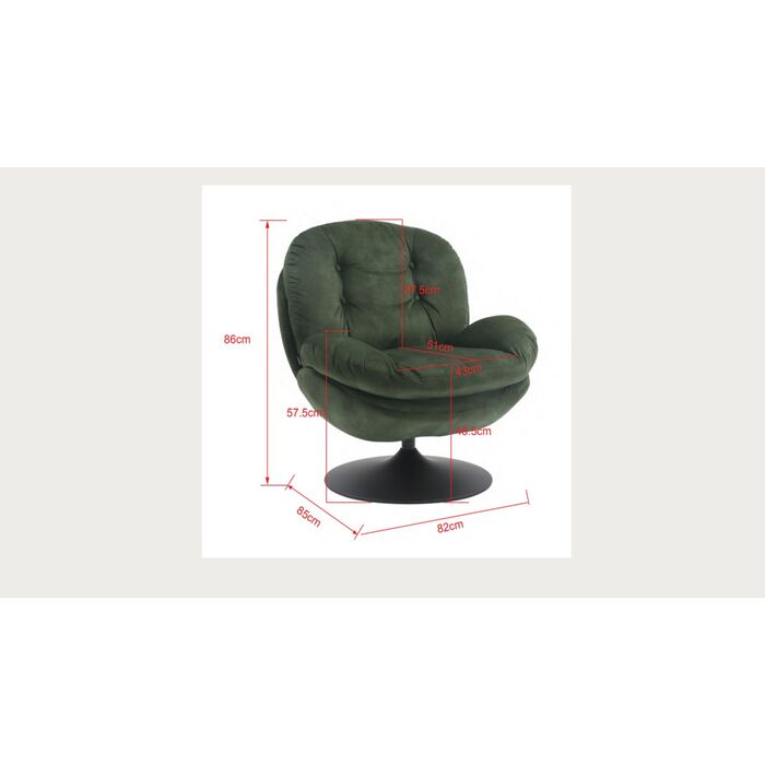 KARE Design Cosy Swivel Armchair Pink 70669 86x84x89 cm