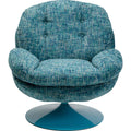 KARE Design Cosy Swivel Armchair Blue 70679 86x84x89 cm