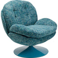 KARE Design Cosy Swivel Armchair Blue 70679 86x84x89 cm