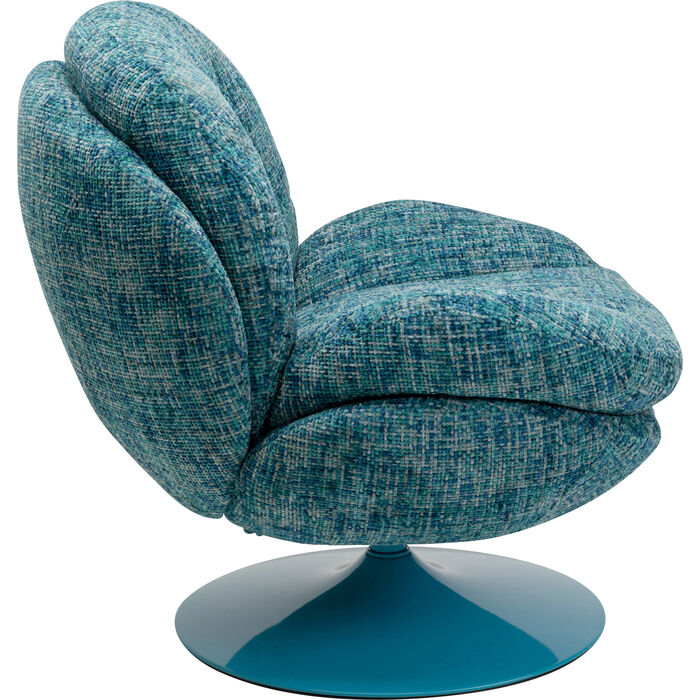 KARE Design Cosy Swivel Armchair Blue 70679 86x84x89 cm
