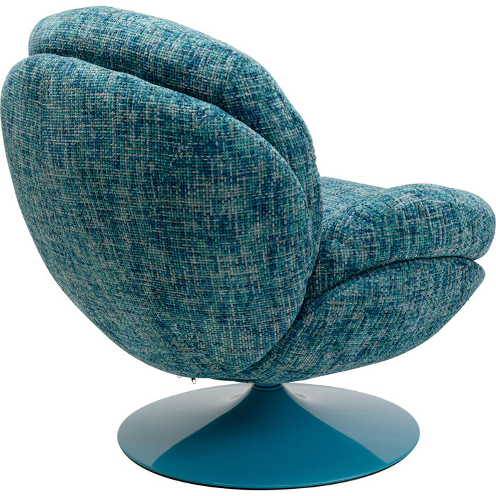 KARE Design Cosy Swivel Armchair Blue 70679 86x84x89 cm
