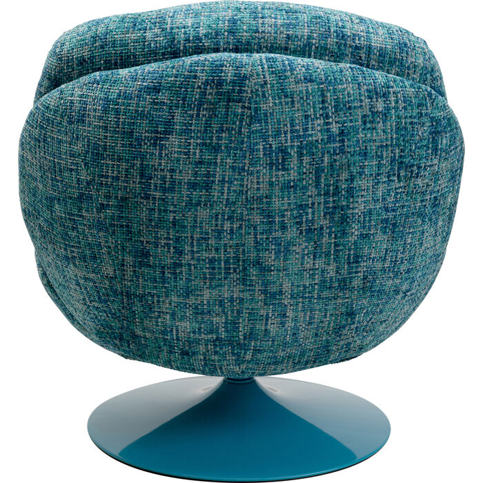 KARE Design Cosy Swivel Armchair Blue 70679 86x84x89 cm