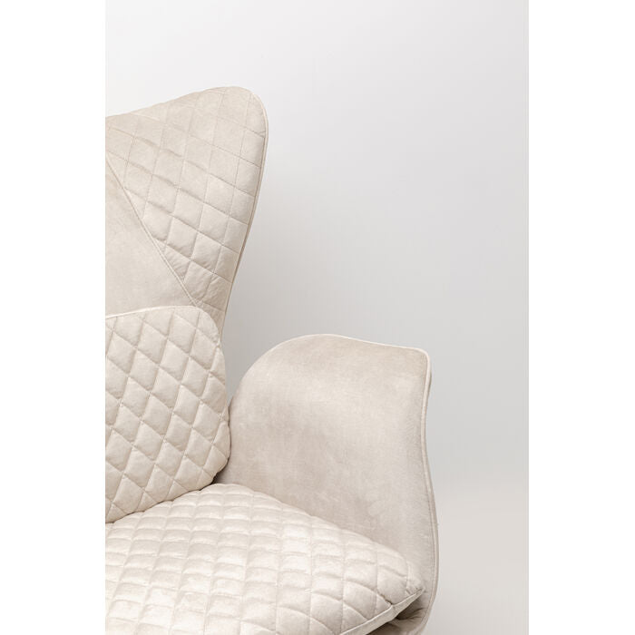 KARE Design Armchair Tudor Velvet Creme