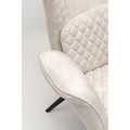 KARE Design Armchair Tudor Velvet Creme