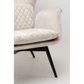 KARE Design Armchair Tudor Velvet Creme