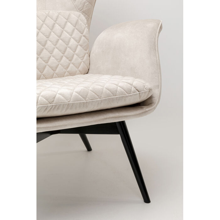 KARE Design Armchair Tudor Velvet Creme