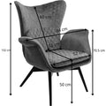 KARE Design Armchair Tudor Velvet Creme