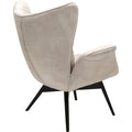 KARE Design Armchair Tudor Velvet Creme