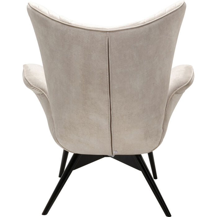 KARE Design Armchair Tudor Velvet Creme