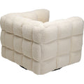 KARE Design Armand Swivel Armchair Cream Polyester 70x95x86 cm