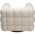 KARE Design Armand Swivel Armchair Cream Polyester 70x95x86 cm