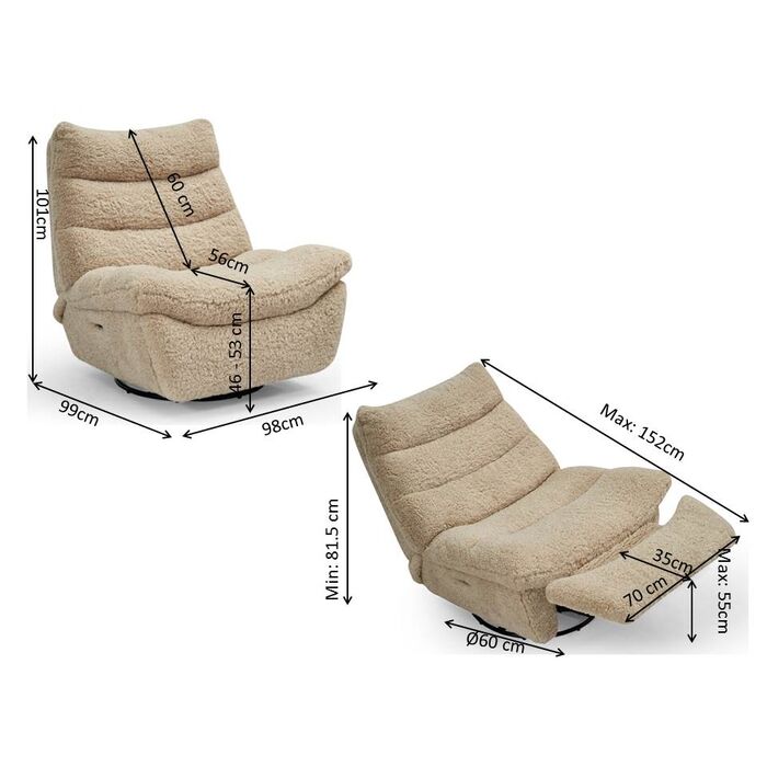 KARE Design Relax Armchair Teddy Blush