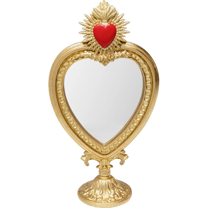 KARE Design Table Mirror Flaming Heart 30x16.5cm