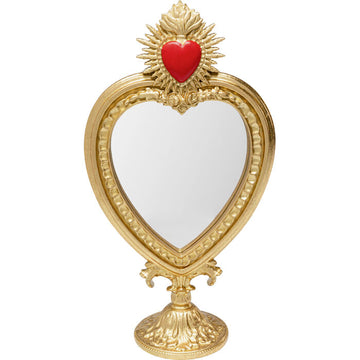 KARE Design Table Mirror Flaming Heart 30x16.5cm