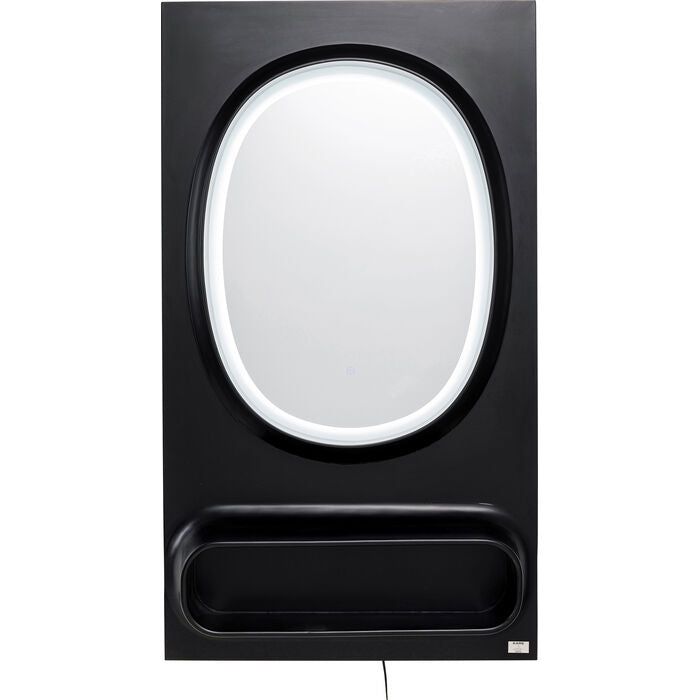 KARE Design Aero LED Wall Mirror Black 80x141cm
