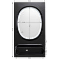 KARE Design Aero LED Wall Mirror Black 80x141cm