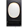 KARE Design Aero LED Wall Mirror Black 80x141cm