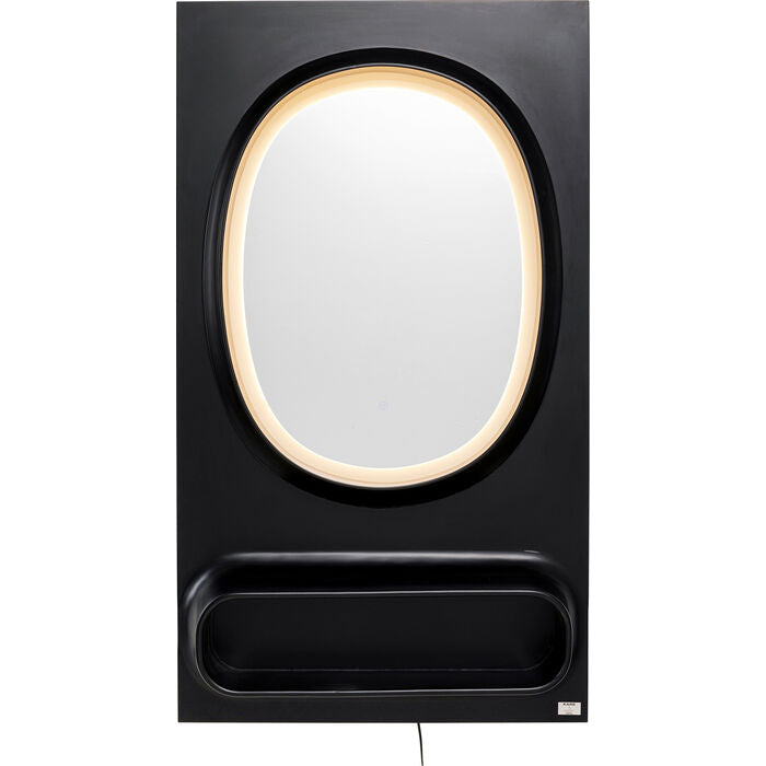 KARE Design Aero LED Wall Mirror Black 80x141cm