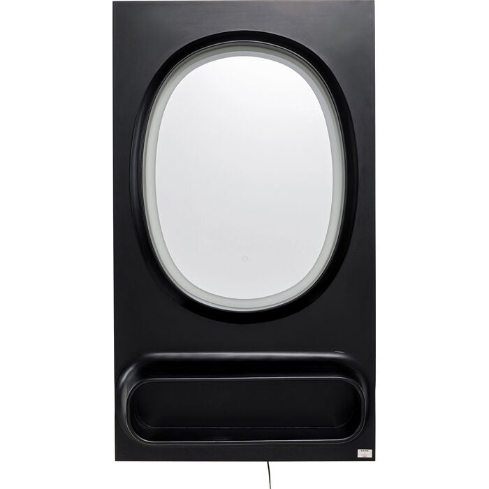 KARE Design Aero LED Wall Mirror Black 80x141cm