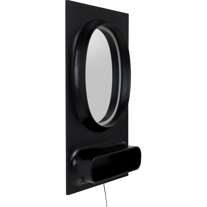 KARE Design Aero LED Wall Mirror Black 80x141cm
