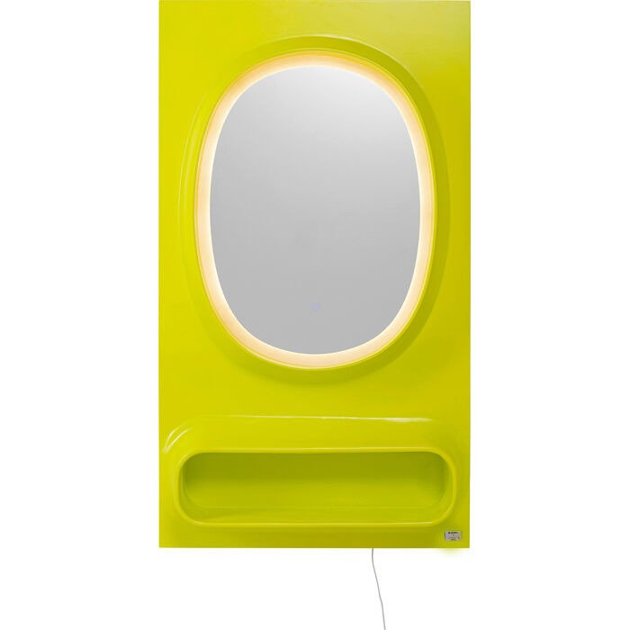 KARE Design Aero LED Wall Mirror Green 80x141cm