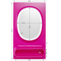 KARE Design Wall Mirror Aero LED Pink 80x141cm