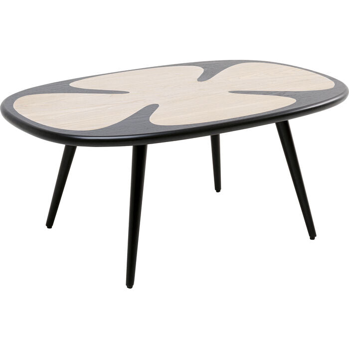 Coffee Table Petal Nature Black 90x60cm