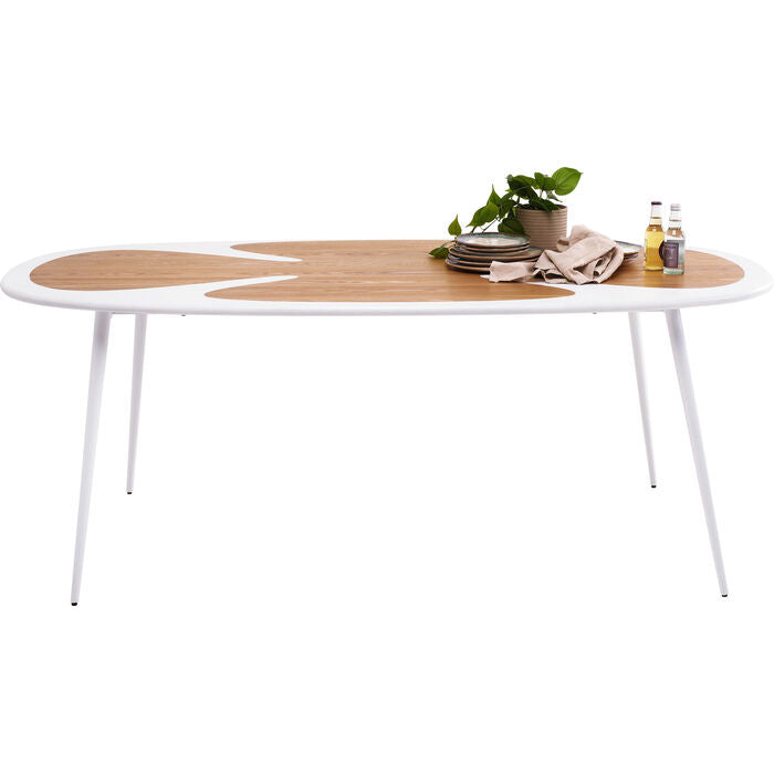 Table Petal Nature White 200x100cm