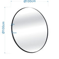 KARE Design Mirror Starlet Black Ø100cm