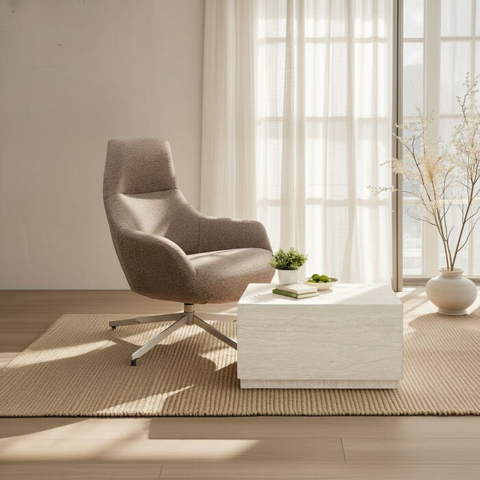 Coffee Table Travertino Trunk 80x60cm