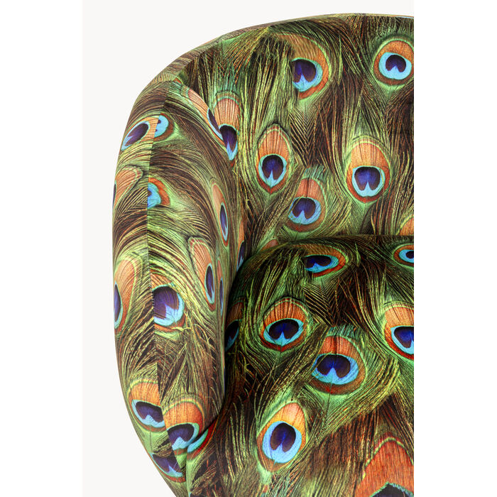KARE Design Swivel Armchair Peony Peacock 71058 70x81x75 cm