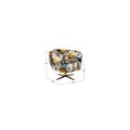KARE Design Swivel Armchair Peony Peacock 71058 70x81x75 cm