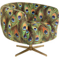 KARE Design Swivel Armchair Peony Peacock 71058 70x81x75 cm