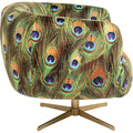 KARE Design Swivel Armchair Peony Peacock 71058 70x81x75 cm