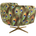 KARE Design Swivel Armchair Peony Peacock 71058 70x81x75 cm