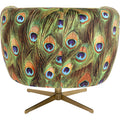 KARE Design Swivel Armchair Peony Peacock 71058 70x81x75 cm