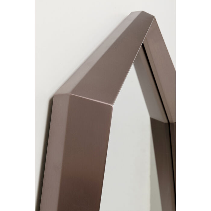 KARE Design Wall Mirror Octagon Coffee 90x150cm