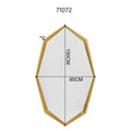 KARE Design Wall Mirror Octagon Gold 90x150cm