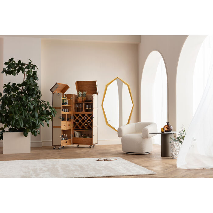 KARE Design Wall Mirror Octagon Gold 90x150cm