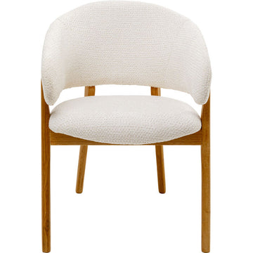 Chair with Armrest August Ecru Melange