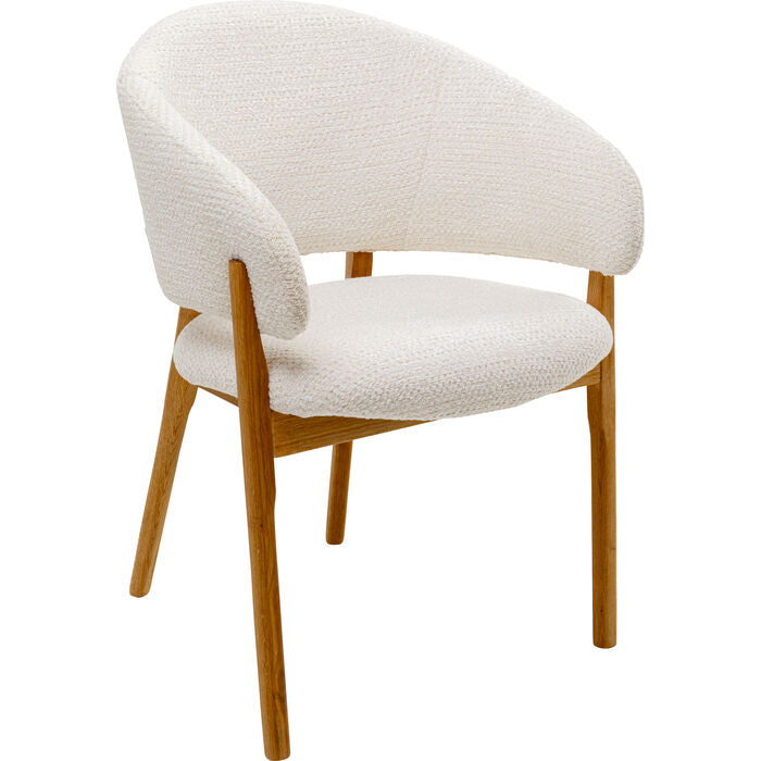 Chair with Armrest August Ecru Melange