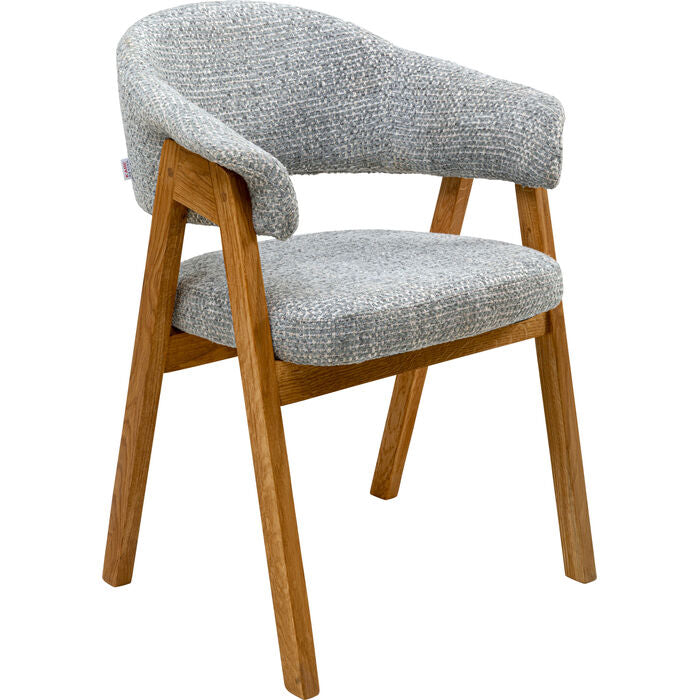 Chair with Armrest Jonte Boucle Blue