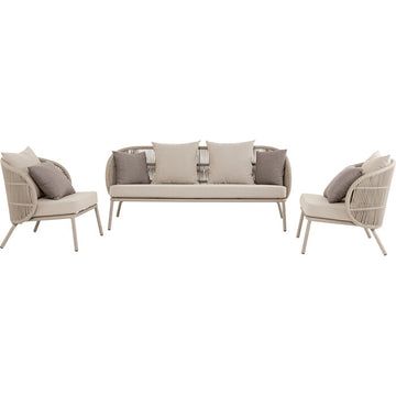 Sofa Set Sicily Taupe (3/part)