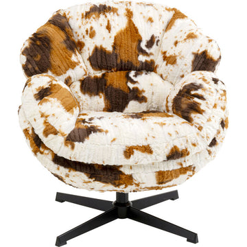 KARE Design Cutie Cow Swivel Armchair Polyester 81.5x76x86 cm
