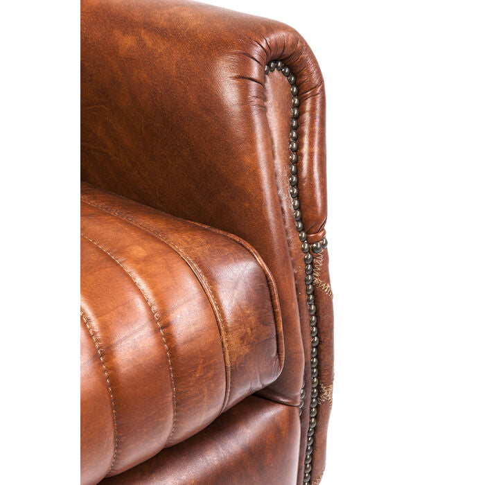 KARE Design Armchair Country Side Leather Brown