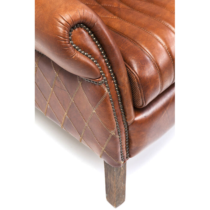 KARE Design Armchair Country Side Leather Brown