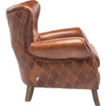KARE Design Armchair Country Side Leather Brown