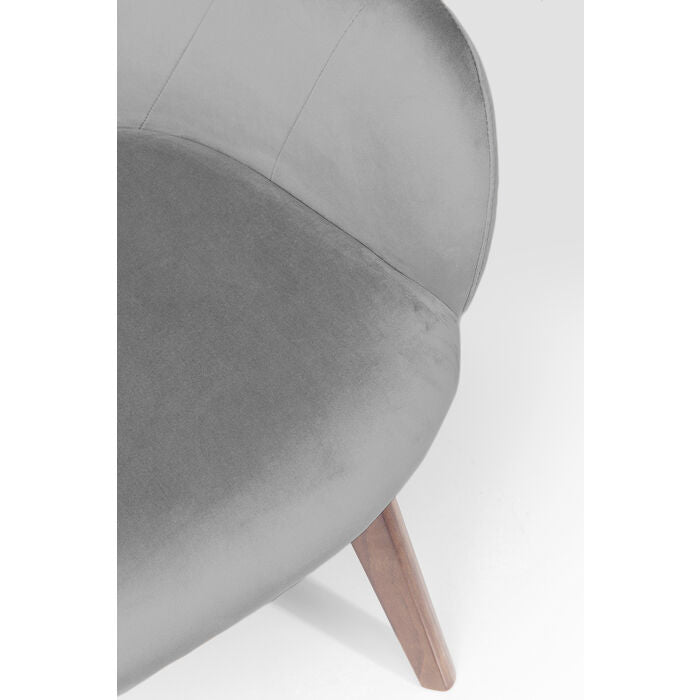Chair with Armrest Dark Lady Velvet Grey