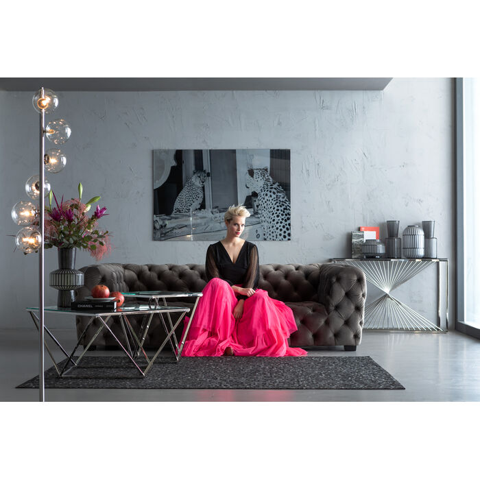 Coffee Table Cristallo Chrome 80x80cm